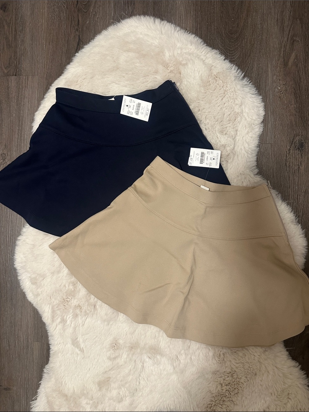 Girl’s A-Line Skirt - Black and Beige Uniform 6/7